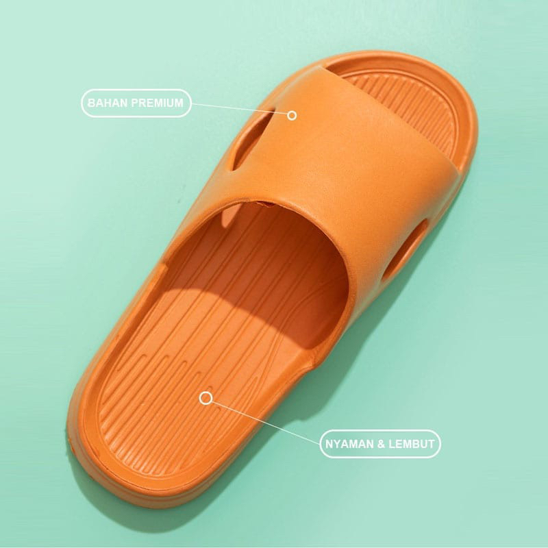 SANDAL KARET UNISEX ANTI SLIP SENDAL KEKINIAN SLIPPERS VIRAL