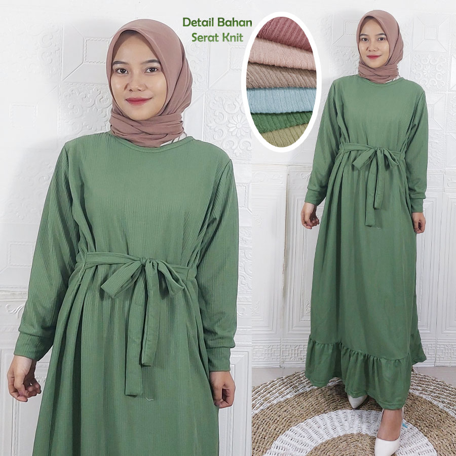 CARLINA NEW GAMIS KNIT PREMIUM  DRESS PANJANG MAXY