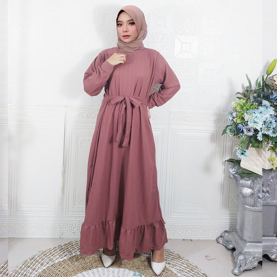 NEW KNIT PREMIUM GAMIS DRESS PANJANG MAXY GL FASHION