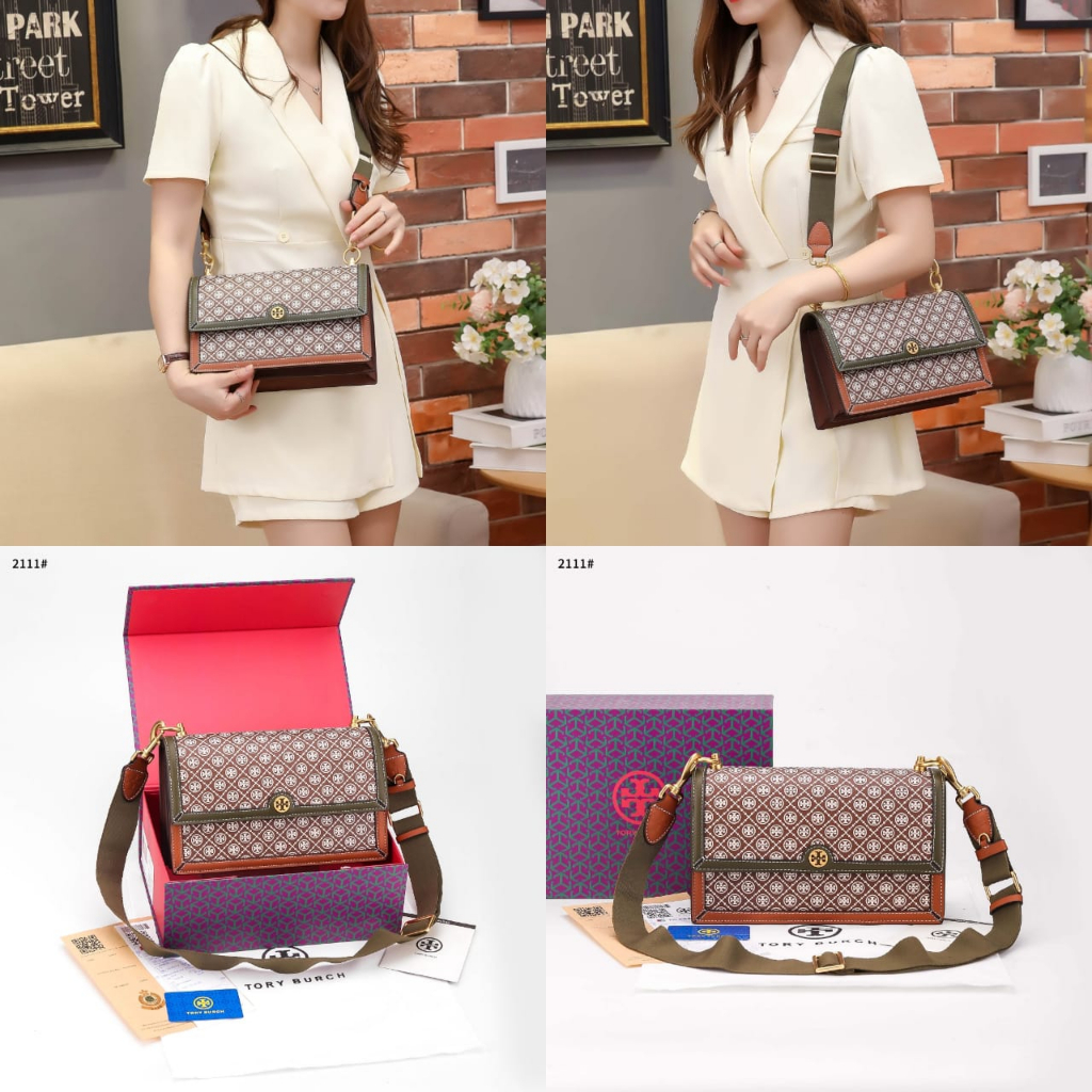 T Mono Leather Shoulder Bag's TC2111