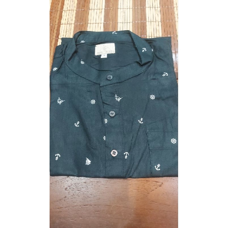 Kemeja Pria Katun Jepang Motif Marine