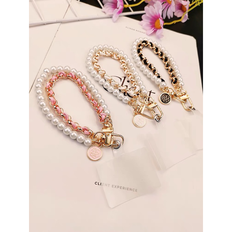 Pearl and Belt Series Cantolan Tali Gantungan HP Universal Airpods Phone Key Chain Lanyard Lucu