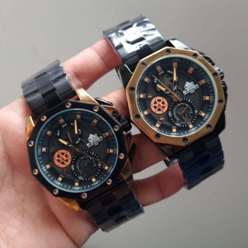 Jam tangan Original D-ZINER DZ 9027 Leather / Stainless steel Water resist fullset