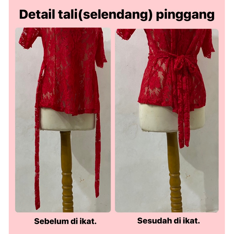 Kebaya bali brokat sofia tali tangan pendek / Kebaya encim modern