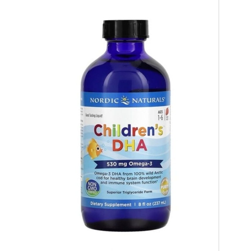 Nordic Naturals Children's DHA, Ages 1-6, Strawberry, 530 mg, 8 fl oz (237 ml)