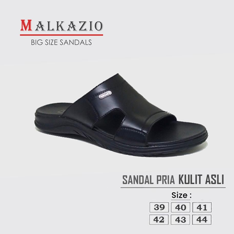 sandal slide pria kulit asli  / sendal Selop kokop bapak2 / sandal casual formal Big Size 38-44