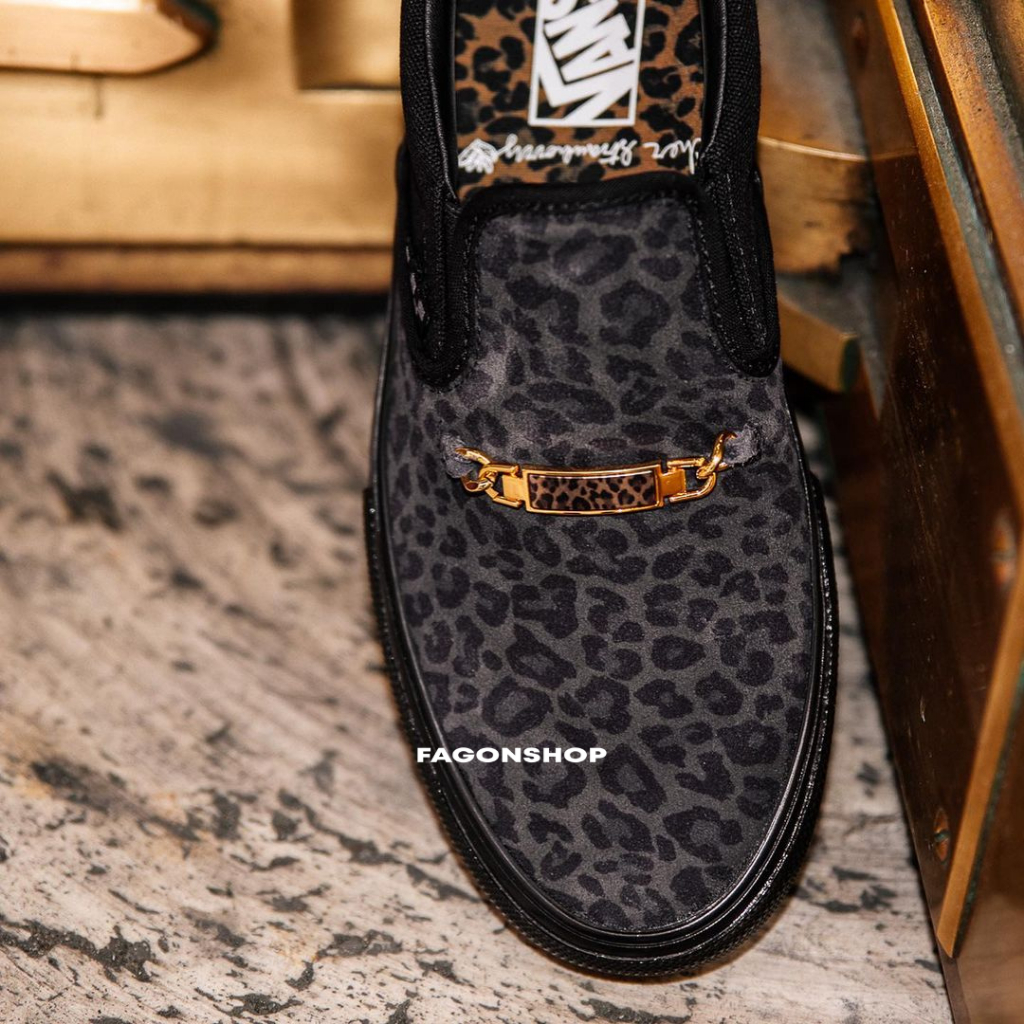 VANS SLIP-ON SKATE PRO X CHER STRAUBERRY &quot;BLACK/CHEETAH&quot;