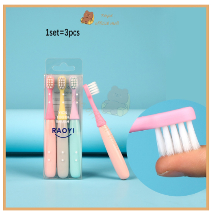 SIKAT GIGI ANAK 1-3 TAHUN HALUS/SIKAT GIGI ANAK LEMBUT SOFT TOOTHBRUSH BABY 3PCS/SET BENTUK LUCU | FADHILAH SHOP BJB