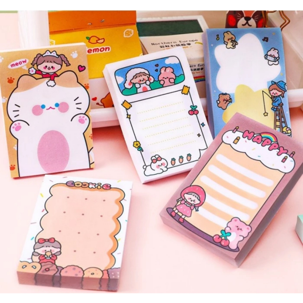 Sticky Notes Lucu Notepad Memopad Motif Stationery NP3
