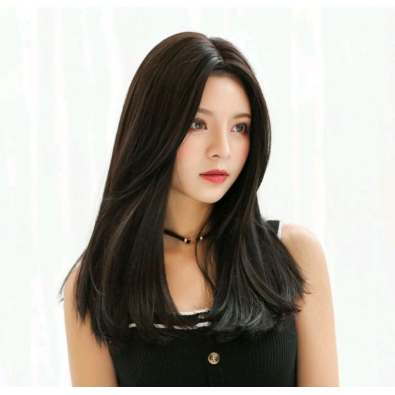 Wig Rambut Palsu Wanita Lurus Panjang tanpa Poni Hight Quality