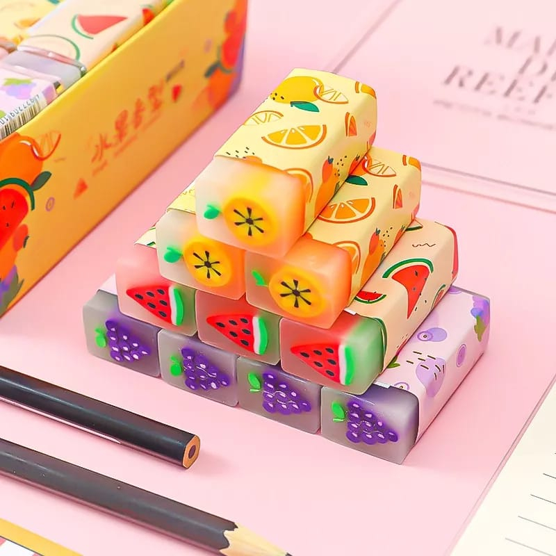 PENGHAPUS BUAH LUCU COMEL PENGHAPUS PENSIL MOTIF BUAH FRUITS ERASER FRUIT