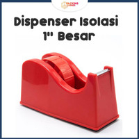 Tape Dispenser Alat Potong Isolasi 1 inch Tempat Solatip Duduk Besar