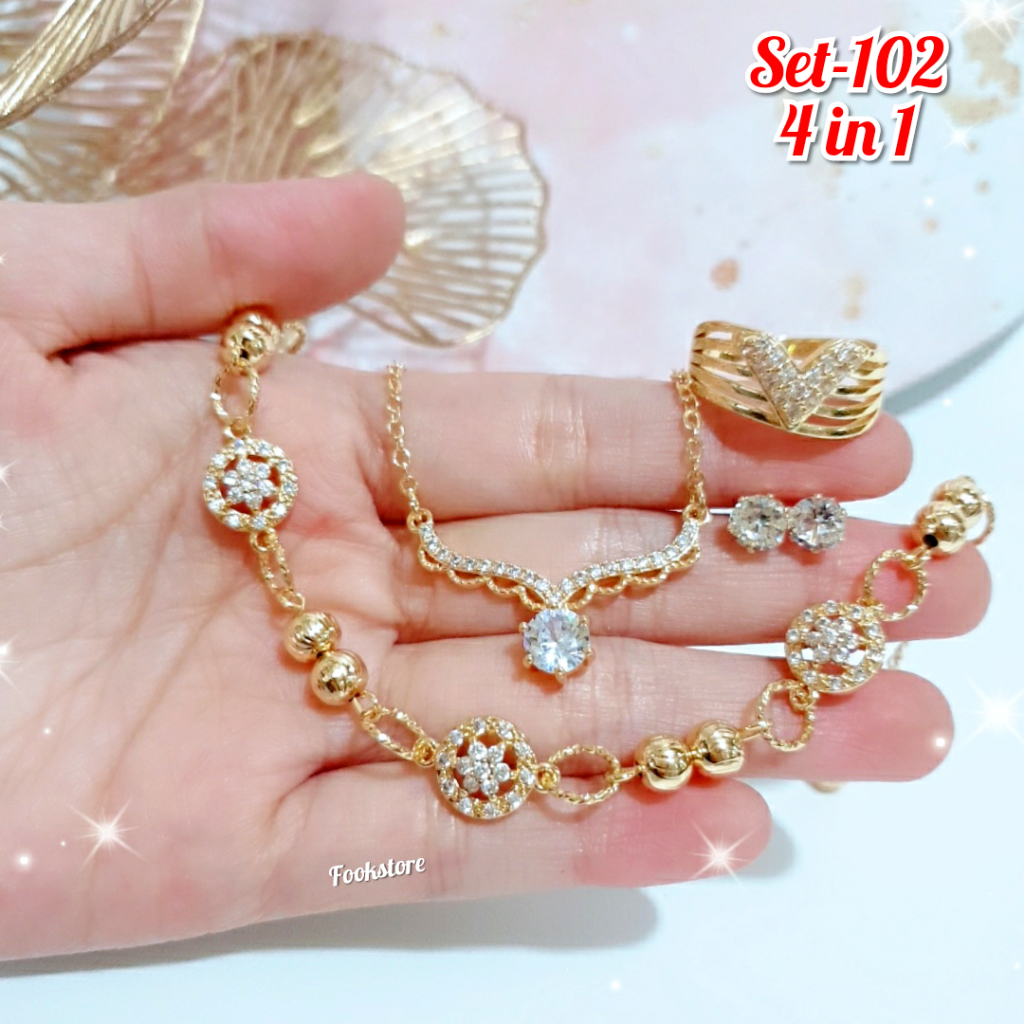 SET PERHIASAN DEWASA ISI 4 ITEM XUPING AKSESORIS/SET-102