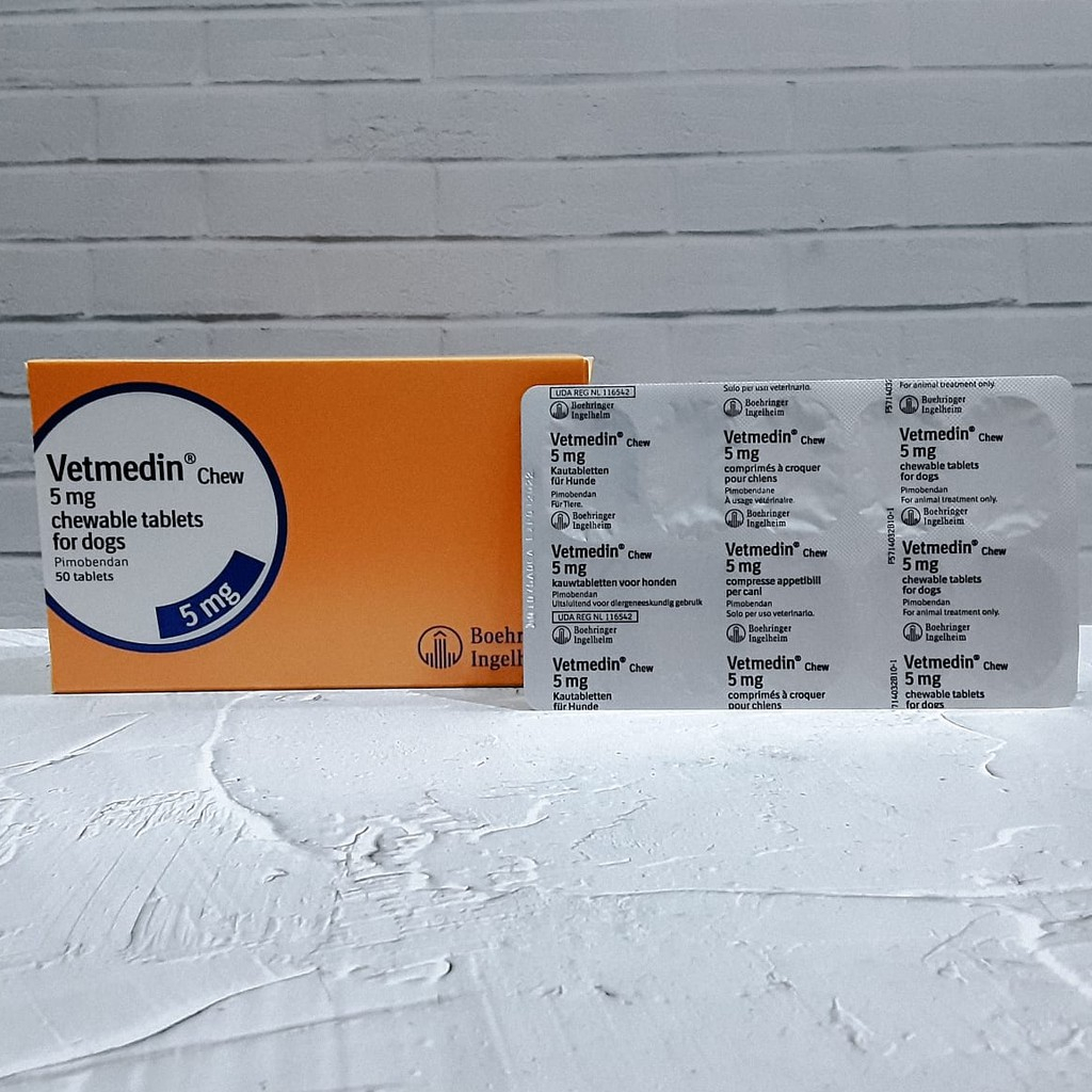 VETMEDIN 5MG - Obat Oral Khusus Penyakit Jantung (HARGA PER TABLET)