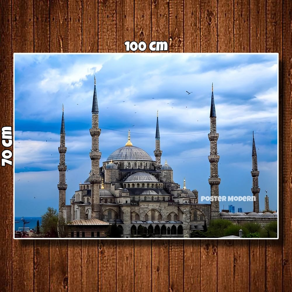 HIASAN DINDING POSTER GAMBAR AYA SOFYA MOSQUE TURKI (HAGIA SOPHIA) CODE20 UKURAN BIG JUMBO / HIASAN 