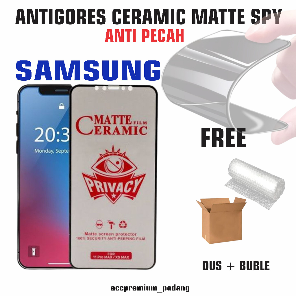 Tempered glass Anti Spy Matte Ceramic For Android  Samsung A13 A23 A23 5G A04 A03 A14 A03 Core A04E 
