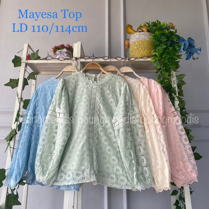 Youngmoodis Mayesa Top brokat blouse import