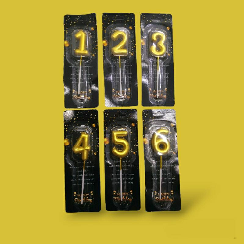 Lilin Ulang Tahun  Angka Gold MK4721