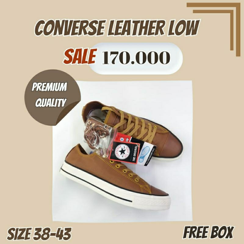 CONVERSE LEATHER LOW / CONVERSE KULIT PENDEK / CONVERSE PREMIUM