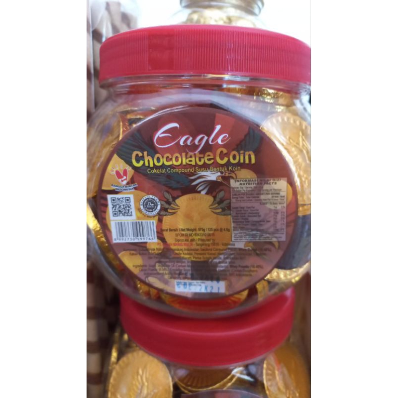 

EAGLE CHOCOLATE COIN Coklat koin toples 575 gram isi 125 pcs