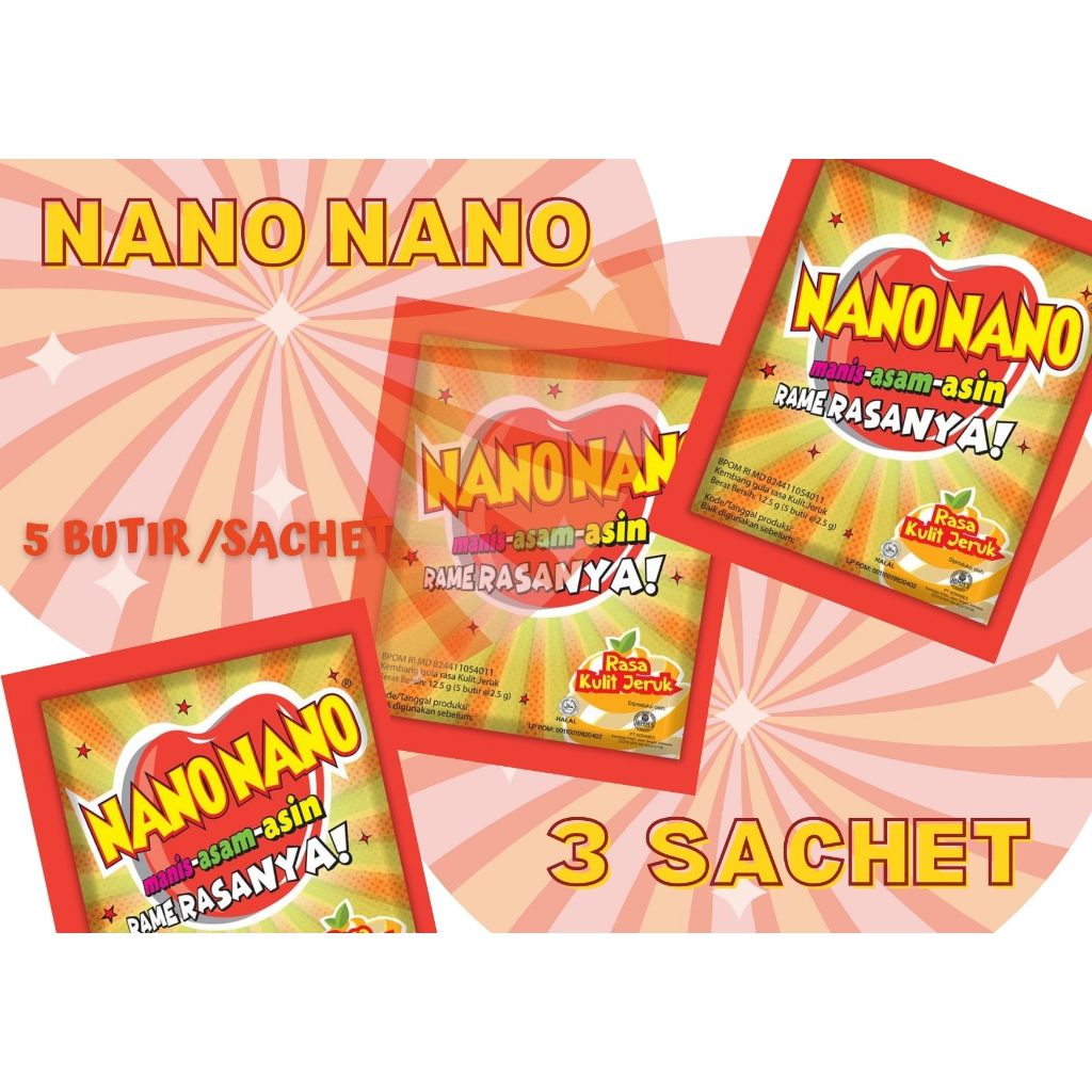 Permen Nano-nano Kulit Jeruk ( 3 scht)