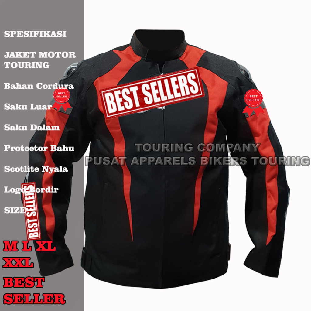 Jaket motor Touring Protector Bahu