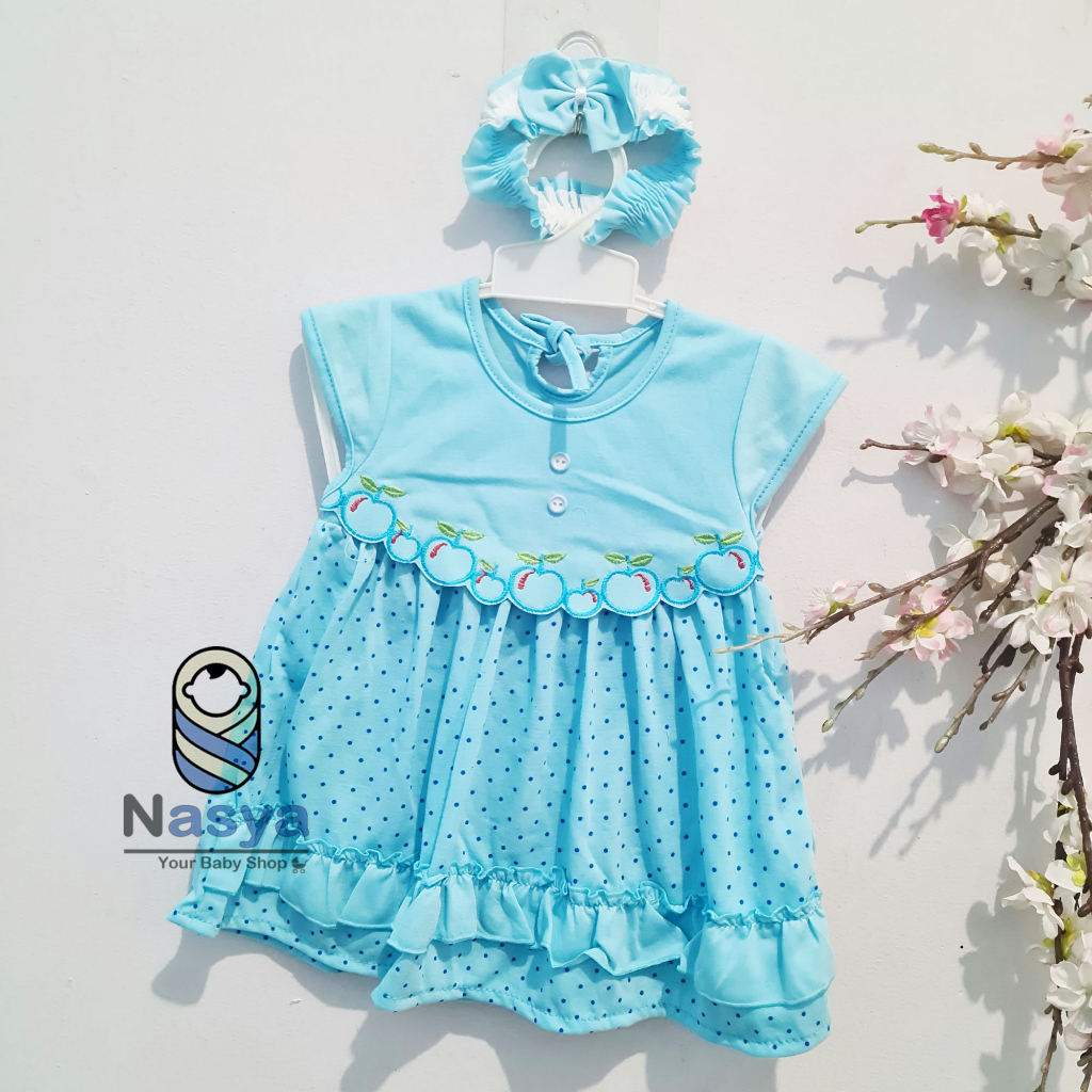 [P-049] Dress Bayi Pita Lucu / dress tali pita bermotif animall (0-6 bulan)