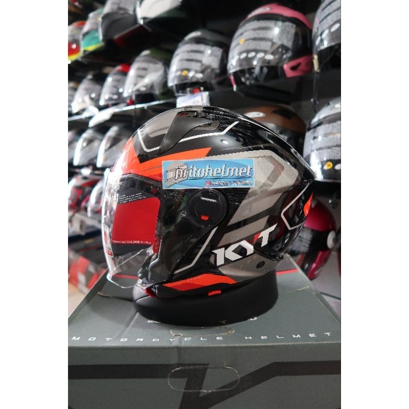 KYT D City Overtech Black Orange