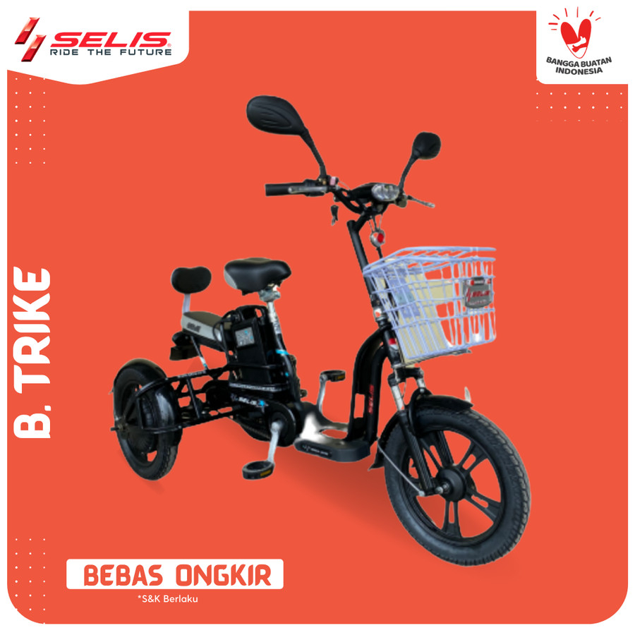 Selis - Emoped Sepeda Listrik Butterfly Trike