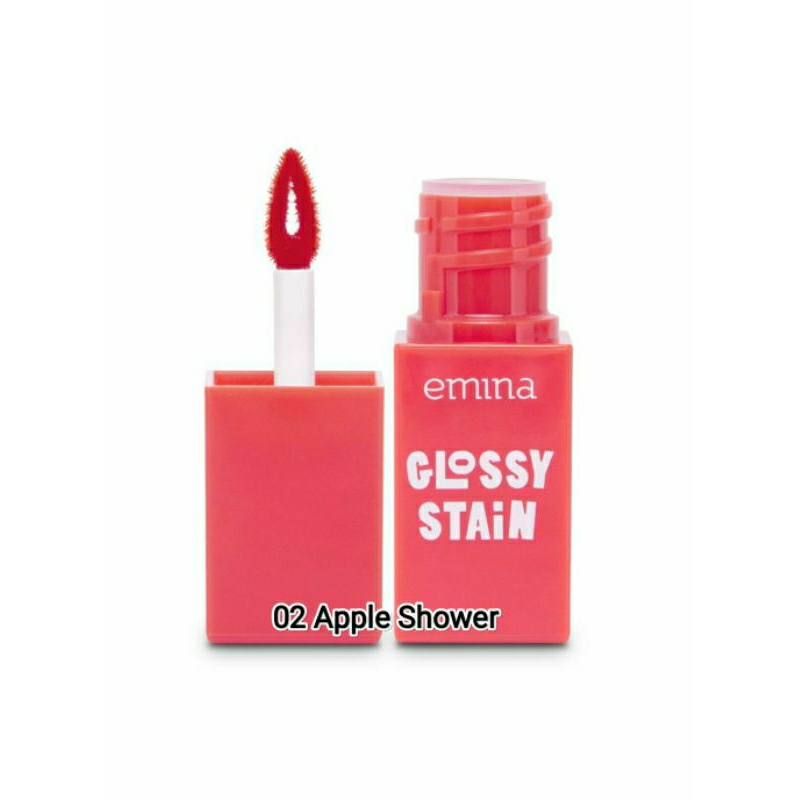 Emina Lip Tint Glossy Stain Make Up Bibir Lembap Kecantikan Glosy Vitamin E Remaja Dewasa
