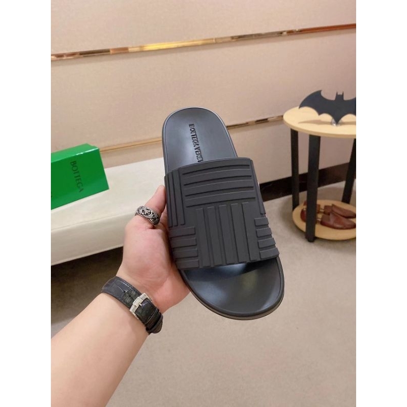 sandal cowok slide sendal pria bov3 rubber hitam mirror p1shoes top men slipper selop