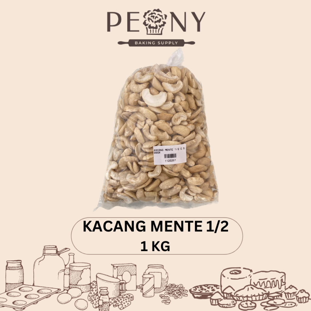 KACANG MENTE SETENGAH / BELAH 1 KG, 500 GR, 250 GR