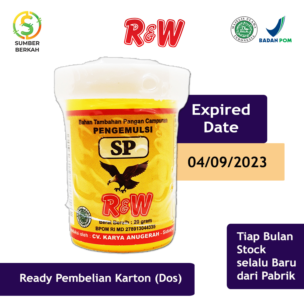 Emulsifier SP Pengemulsi Pelembut Pengembang Kue Roti Rajawali R&amp;W RW 20 gr