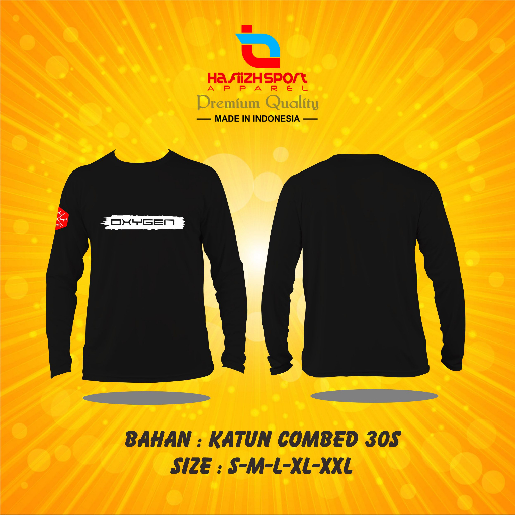 Kaos Baju OXYGEN V.2 LENGAN PANJANG bisa COD (BAYAR DITEMPAT)