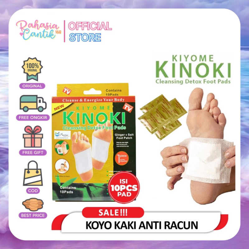 Koyo Kaki Detox Kinoki Gold Emas ORIGINAL 1 BOX /  Kinoki Cleansing Detox Foot Pads Penyerap Racun