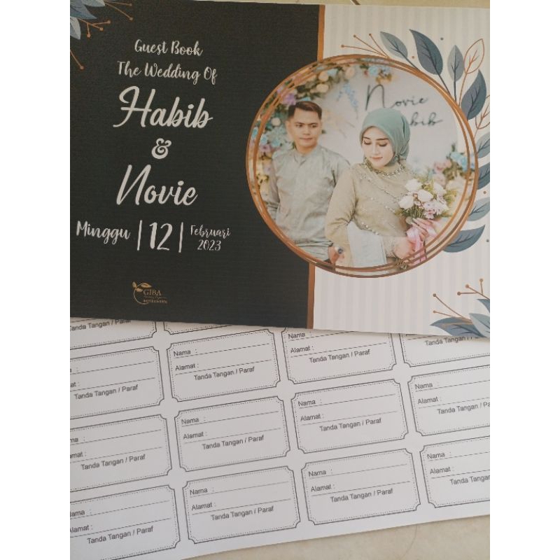 

Buku Tamu Pernikahan Costum / Guest Book
