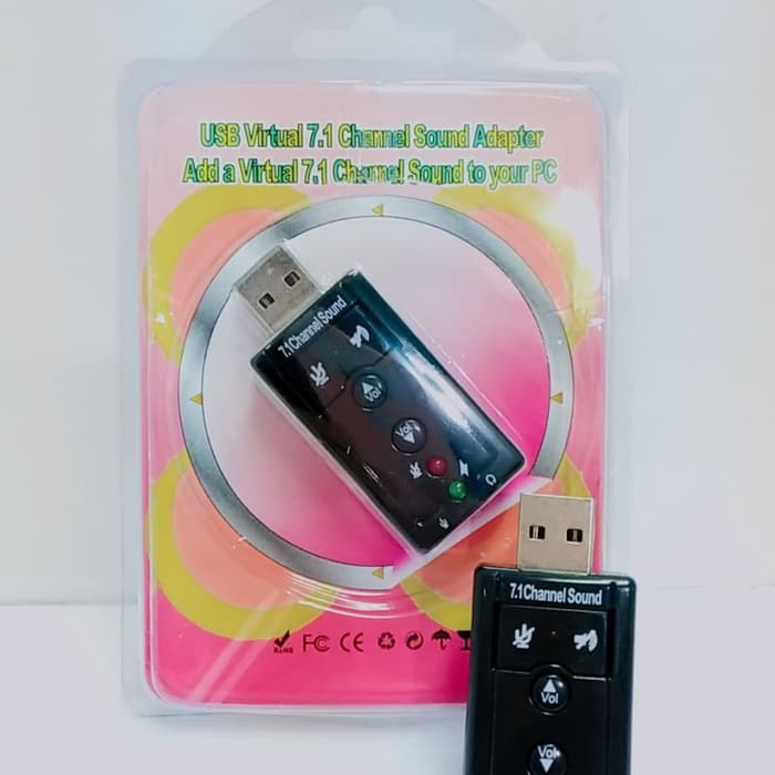 TUKUYU-TERLARIS USB Virtual 7.1 Channel Sound adapter / USB Sound card7.1