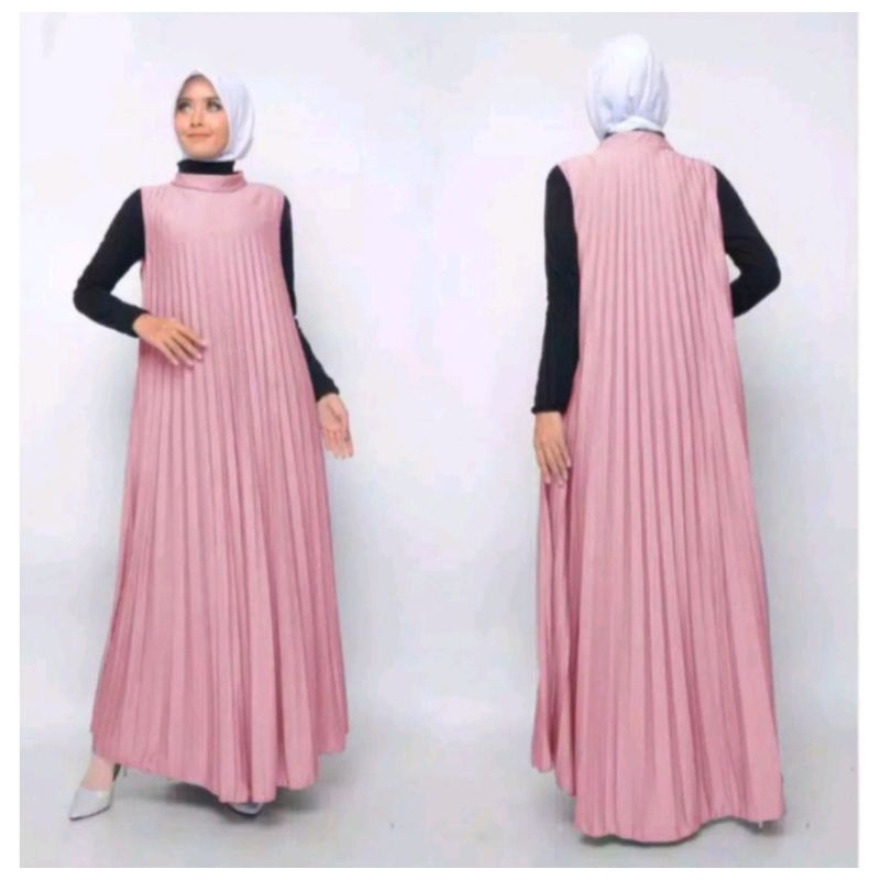 (FREE ONGKIR)LONG DRESS PLISKET/GAMIS KUTUNG/DRESS /DRESS MUSLIM