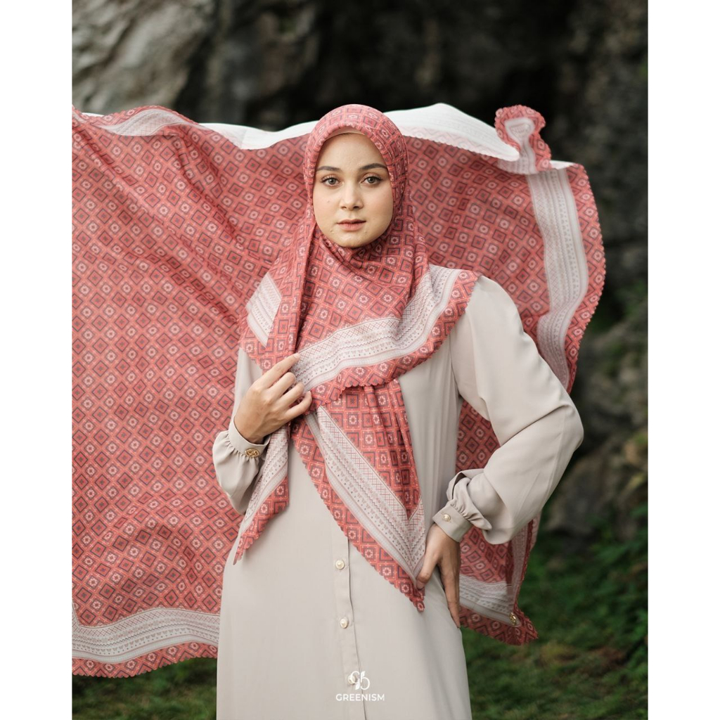 Greenism Hijab Segi Empat Mamuli Scarf - Quality Premium