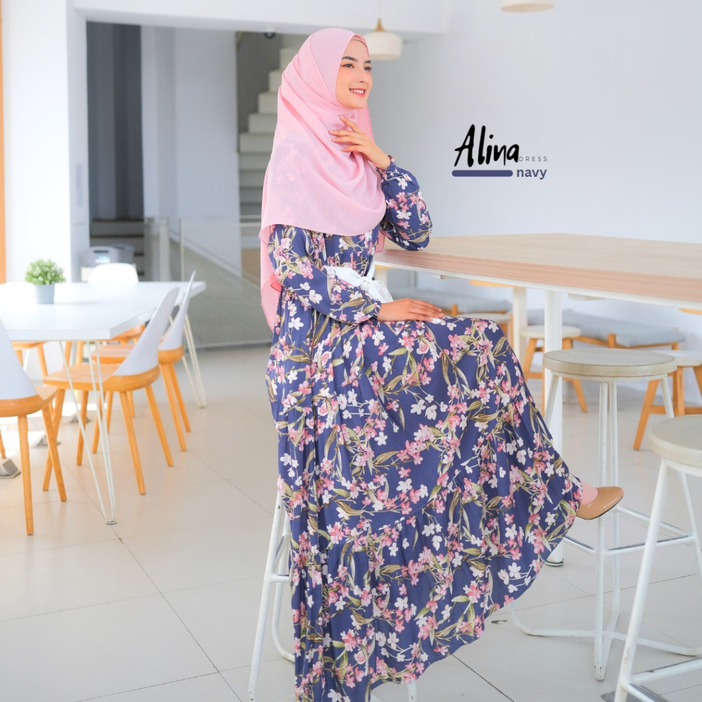 Riskirich Alina Gamis Homedress Busui Rayon Premium Super Nyaman Termurah