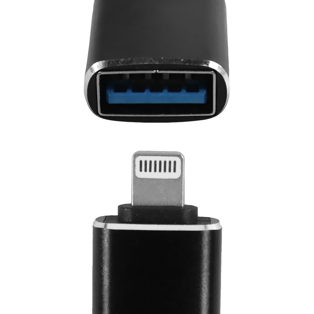 Lightning to USB Female OTG Adapter - NO14 - Black