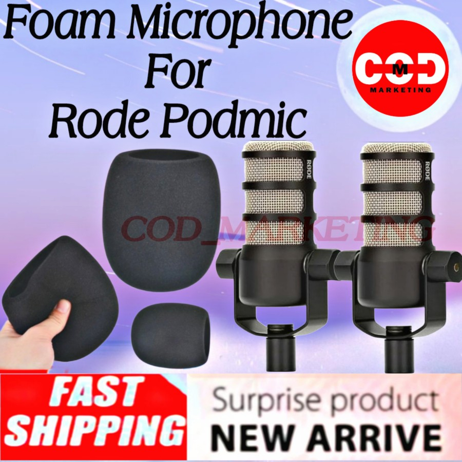 Foam Microphone Rode Podmic / Busa Mic Windshield Studio Rode Podmic