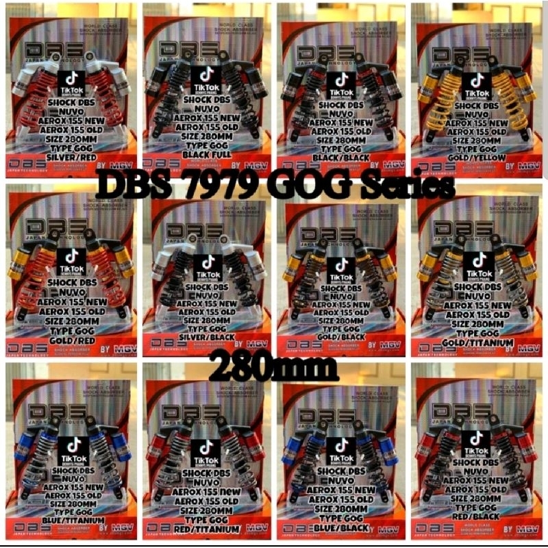 Shockbreaker DBS GOG YSS Tabung Atas Ukuran 280Mm Yamaha Nouvo Z Lele Aerox 155 Product DBS Universa