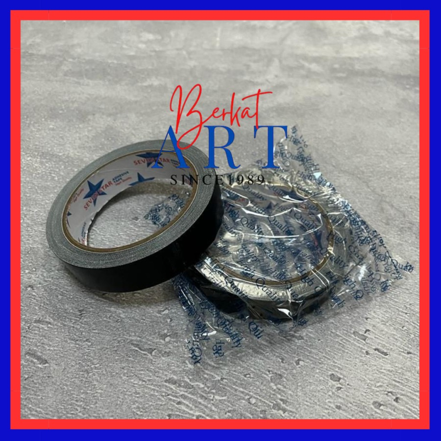 

Lakban Kain Hitam / Cloth Tape SEVEN STAR 1 Inch (23mm x 12m)