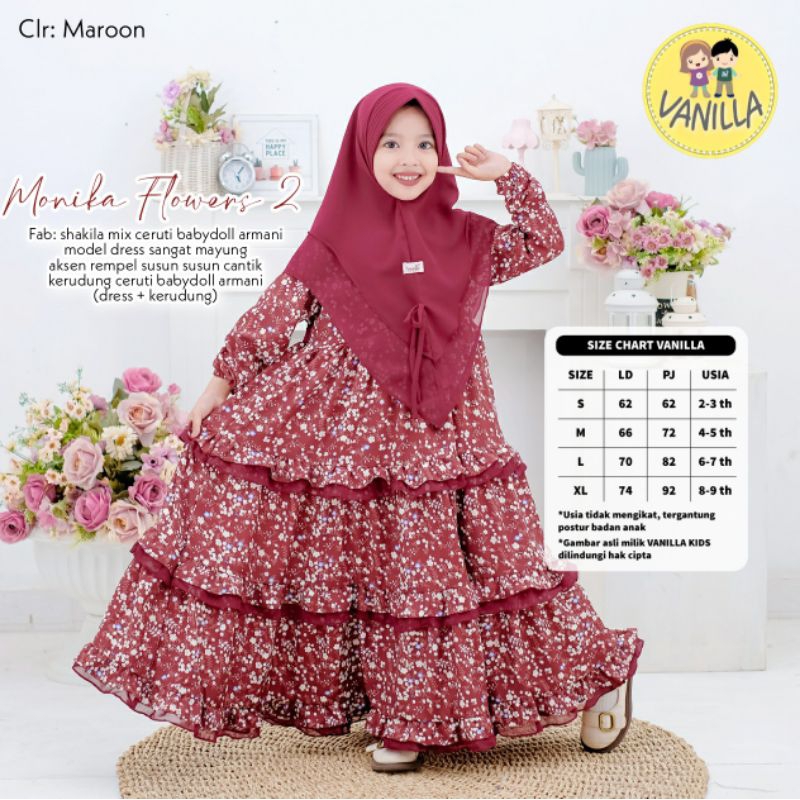 monica gamis syari anak by vanilla kids