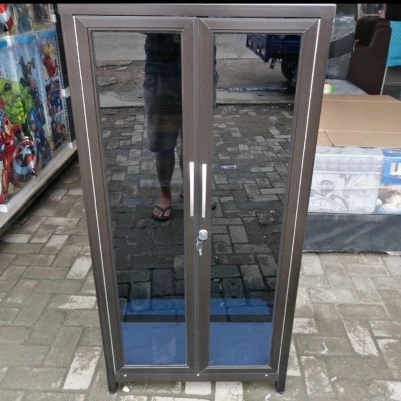 Rak sepatu aluminium / lemari sepatu aluminium
