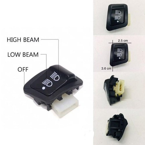 Saklar Dim Lampu Motor Segitiga Kotak 3 Mode On Off Dim Jauh Dekat