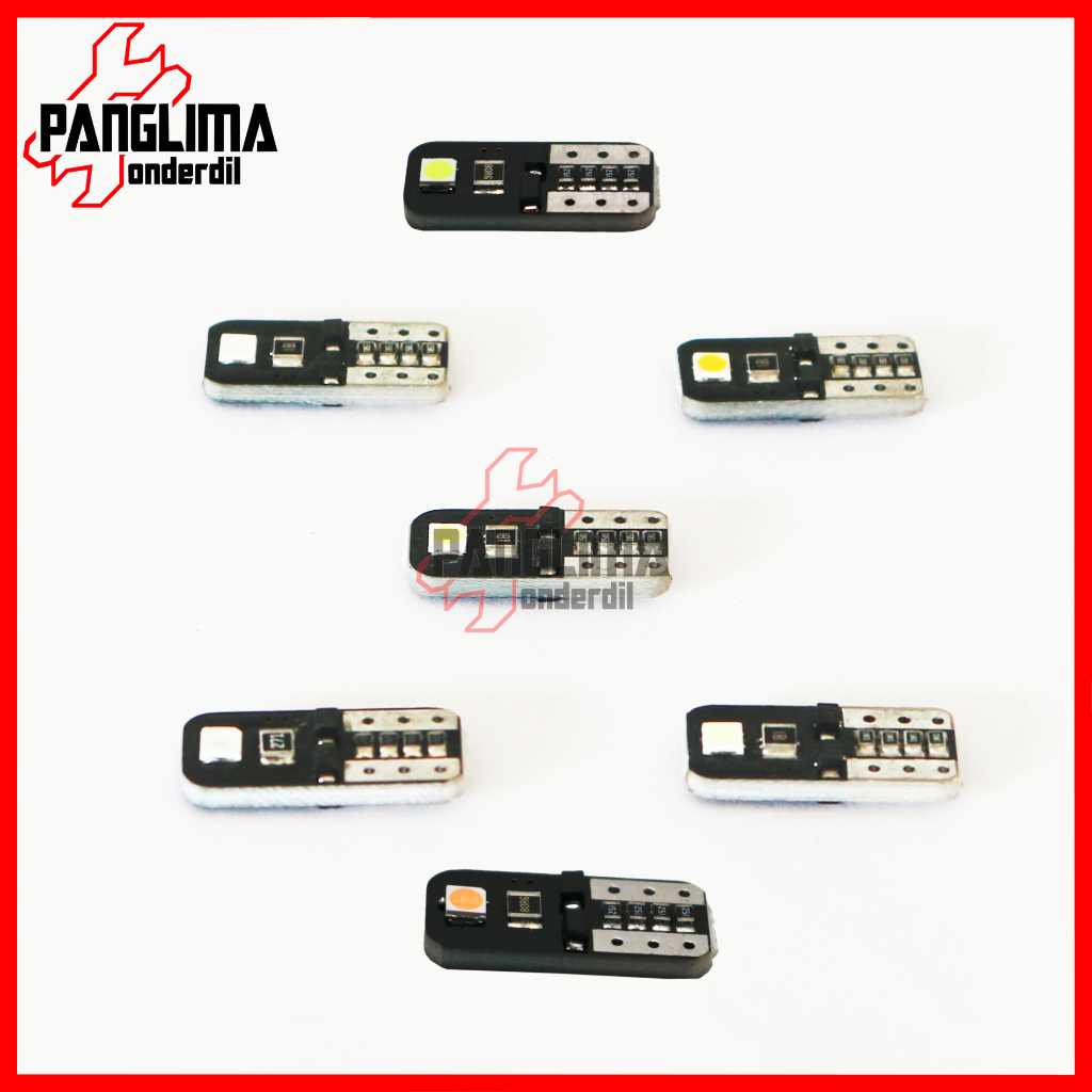 Lampu LED T10 W5W 12 Volt Canbus Kilometer-Kabin-Plat-Kecil-Sein-Sen-Riting-Speedometer-Senja- Mobil-Motor Biru-Ice Blue-Putih-Kuning-Merah