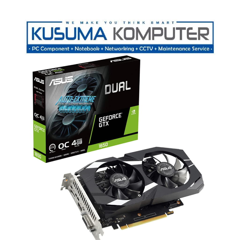 VGA ASUS GeForce GTX 1650 DUAL V2 OC Edition 4GB GDDR6