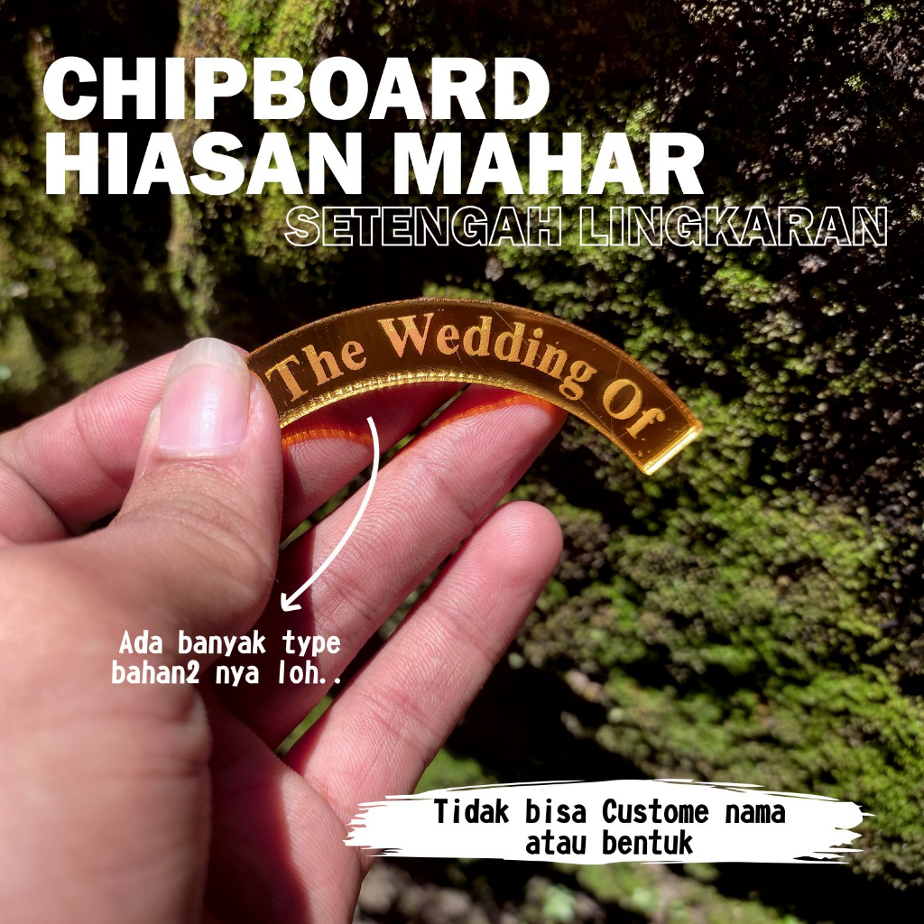 CHIPBOARD HIASAN MAHAR THE WEDDING